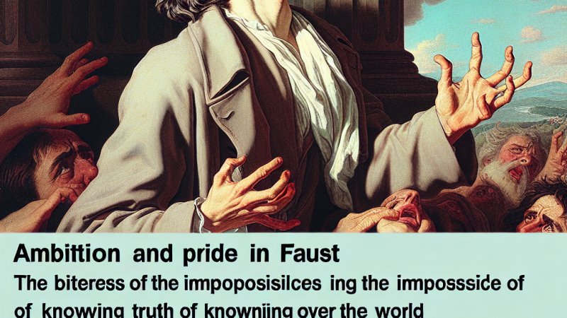 Ambicja i pycha w "Faust" - czy to gorycz niemożliwości poznania prawdy o świecie?