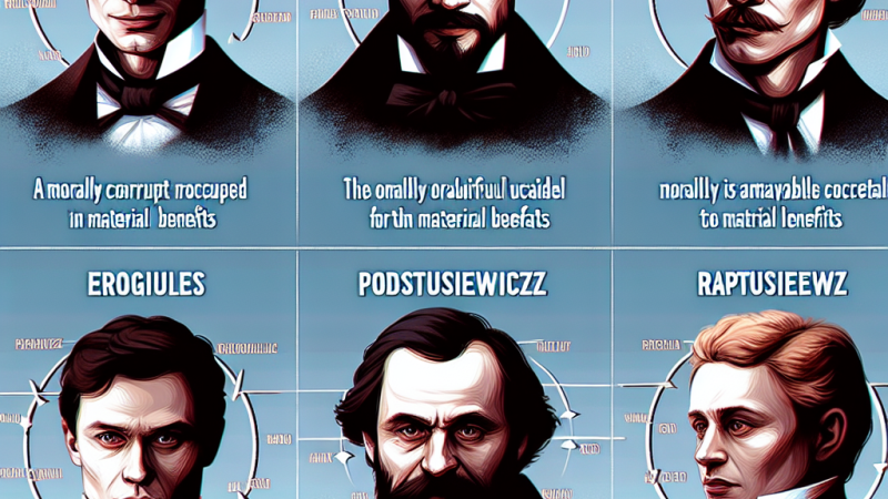 Analiza postaci i ich działania w dramacie ,,Zemsta'' przez pryzmat bohatera książki