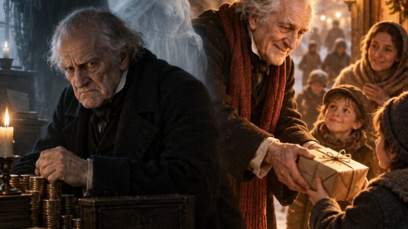 Analiza przemiany Scrooge’a: od skąpca do filantropa