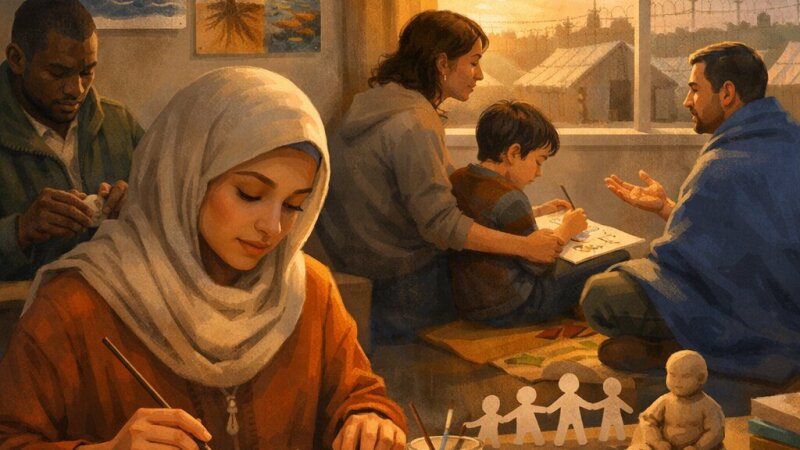 Arteterapeutyczne wsparcie osób w kryzysie migracyjnym i uchodźców