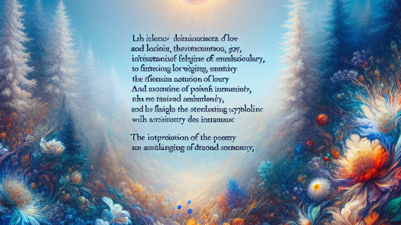 "Błękitna chwila" - interpretacja