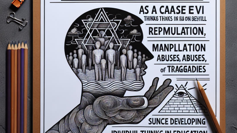 Brak samodzielnego myślenia jako przyczyna istnienia zła w świecie.