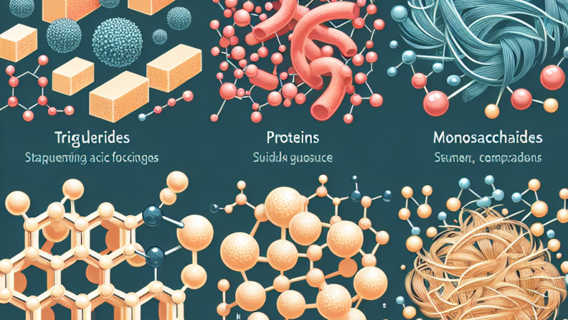 Budowa, funkcje i właściwości chemiczne tłuszczów, białek, monosacharydów oraz polisacharydów