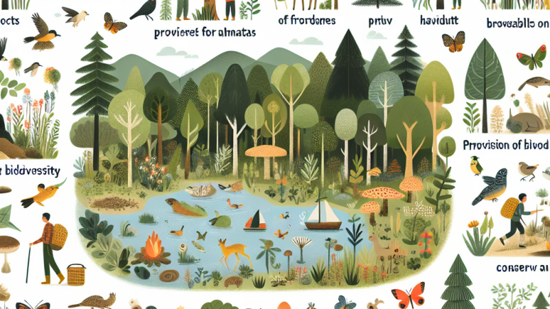 Budowa lasu i jego mieszkańcy; korzyści z lasów.