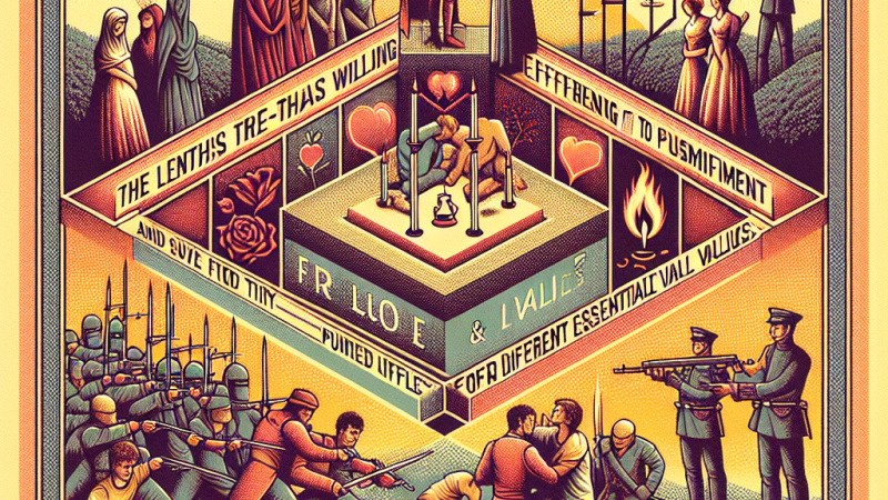 Co jest w stanie poświęcić człowiek dla miłości i różnych ważnych wartości?