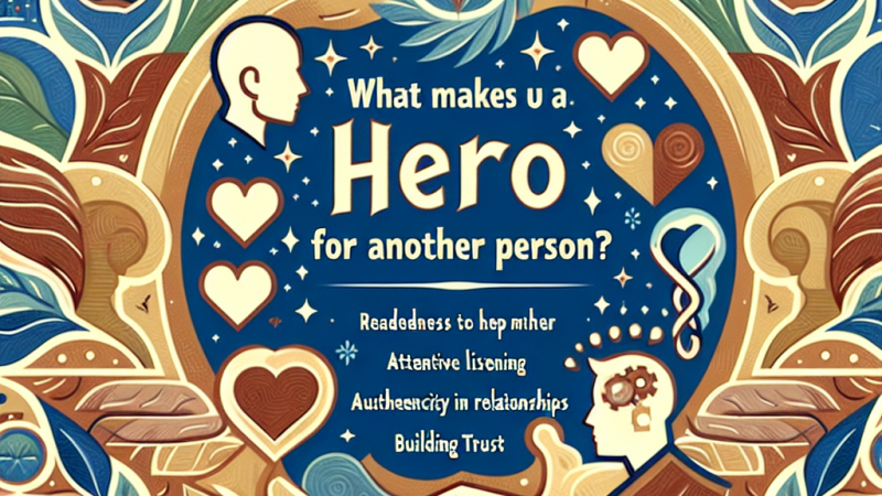 Co sprawia, że jest się bohaterem dla drugiego człowieka?