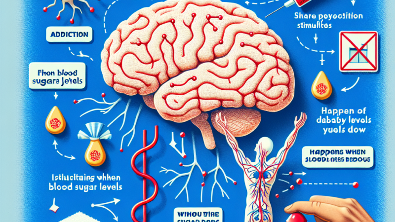 Cukier jako narkotyk, odwołaj się do: układ nagrody, co to jest uzależnienie, jaki ośrodek pobudza cukier - gdzie on się znajduje?, co się dzieje, gdy spada poziom cukru?, cukrzyca typ I i II