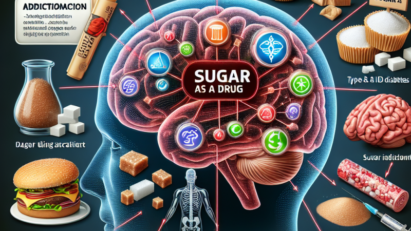 Cukier jako narkotyk: wpływ na układ nagrody, mechanizm uzależnienia, lokalizacja ośrodka cukru, skutki spadku poziomu i cukrzycy typu I i II