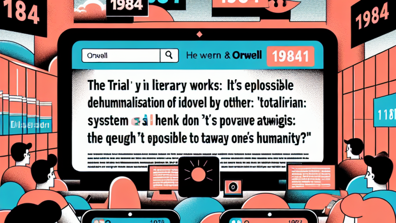 Człowieczeństwo w powieści Orwella: "Rok 1984" i innych utworach literackich