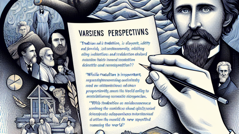 Człowiek a tradycja - różne spojrzenia