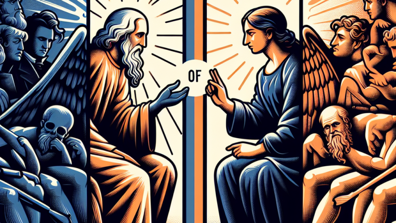 Człowiek i jego relacje z bogiem w różnych epokach.