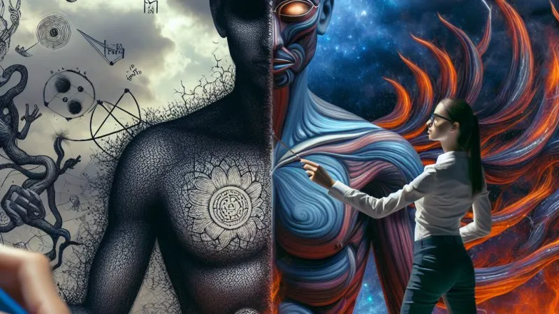 Człowiek jako sprzeczna istota - analiza na podstawie lektury, innego utworu literackiego i kontekstów