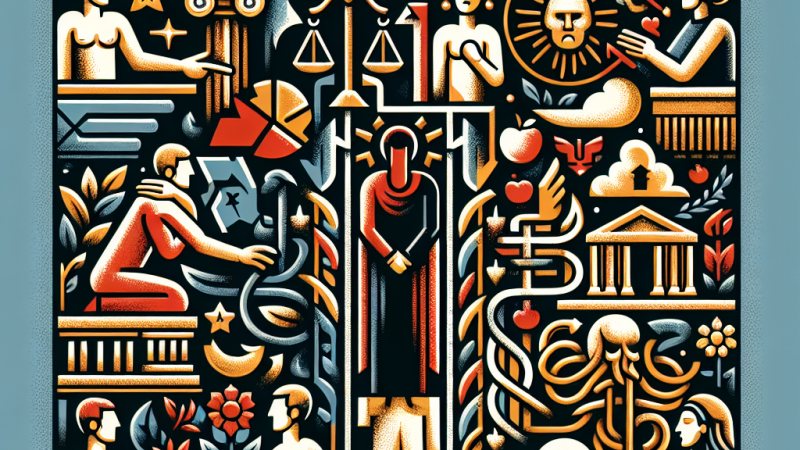 Człowiek między dobrem a złem: wybory moralne w lekturach "Zbrodnia i kara", "Antygona" oraz stworzenie Adama i Ewy