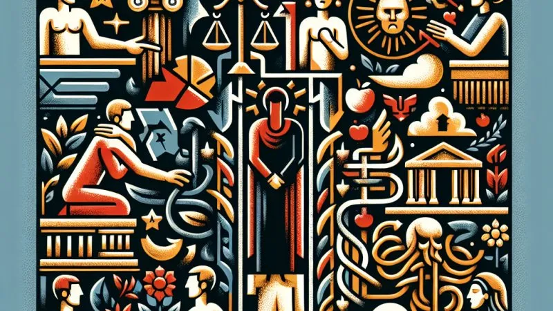 Człowiek między dobrem a złem: wybory moralne w lekturach "Zbrodnia i kara", "Antygona" oraz stworzenie Adama i Ewy