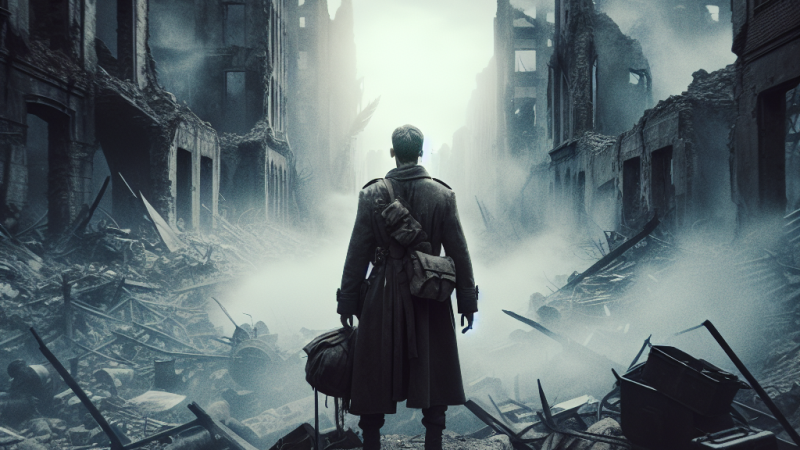 Człowiek szukający ocalenia w czasie wojny. W pracy odwołaj się do lektury "Zdążę przed Panem Bogiem" Hanny Krall