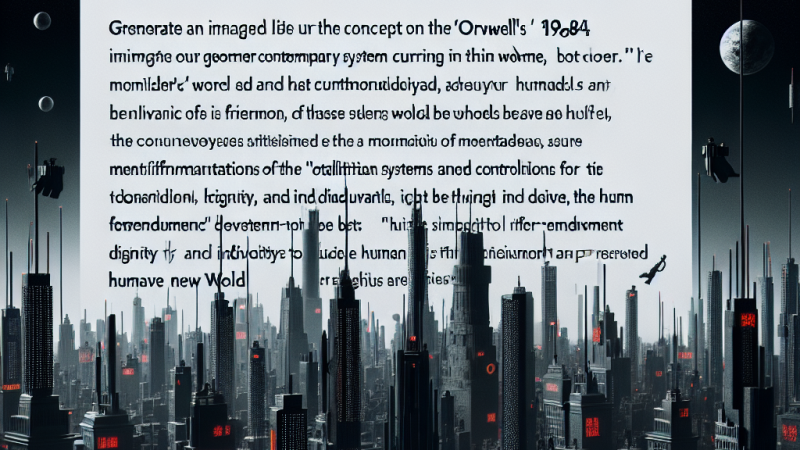 Człowiek w „nie ludzkim świecie” odwołaj się do powieści George’a Orwella „ Rok 1984” i do innego wybranego utworu