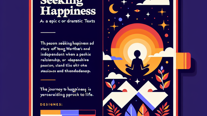 Człowiek w poszukiwaniu szczęścia. W swojej pracy odwołał się do wybranej lektury obowiązkowej - utworu epickiego lub dramatycznego