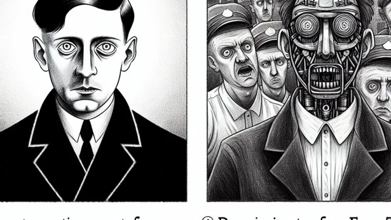 "Człowiek w zderzeniu z systemem". Odwołaj się do "Procesu" Franza Kafki oraz "Roku 1984" Orwell'a.