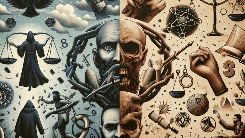 Człowiek wobec moralnych wyborów dobra i zła.