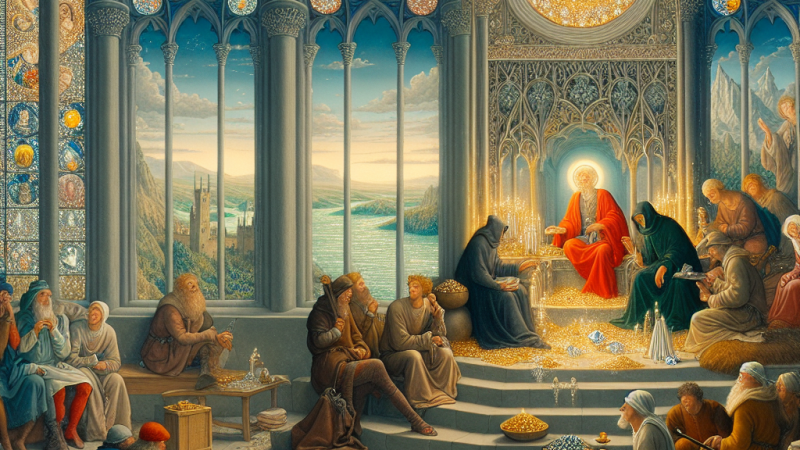 Czy bogactwo zapewnia człowiekowi szczęście ? Rozważ myśl nawiązując do średniowiecznych bohaterów