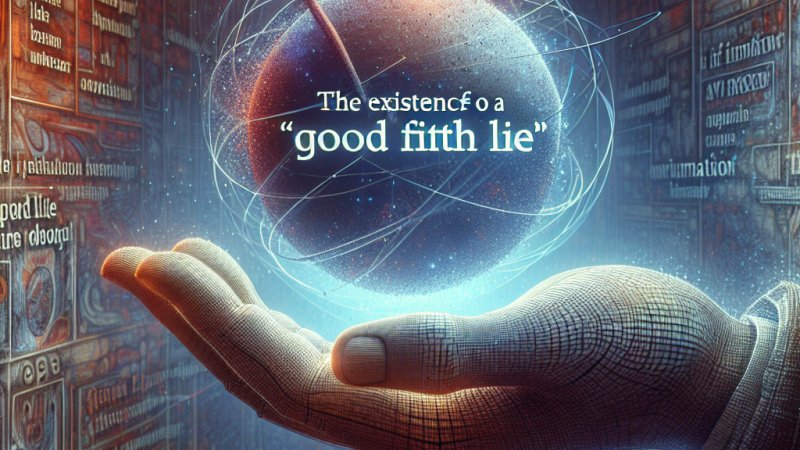 Czy istnieje ,,kłamstwo w dobrej wierze''?