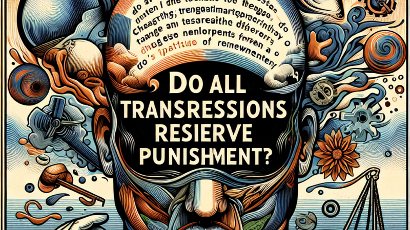 Czy każde przewinienie wymaga ukarania?