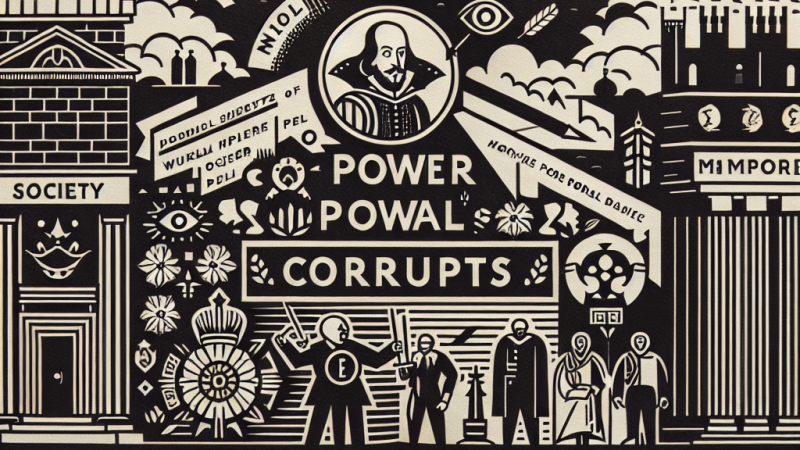 Czy władza deprawuje człowieka? W pracy odwołaj się do: "Makbeta" Williama Szekspira, innego utworu literackiego, wybranych kontekstów