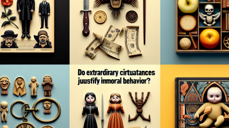 Czy wyjątkowe okoliczności usprawiedliwiają niemoralne postepowanie?