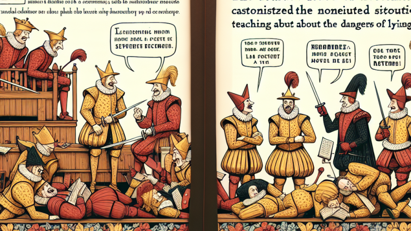 Czy zemsta może śmieszyć współczesnego czytelnika? Kłamstwo nie popłaca: odwołania do "Zemsty" Fredry oraz innych lektur.