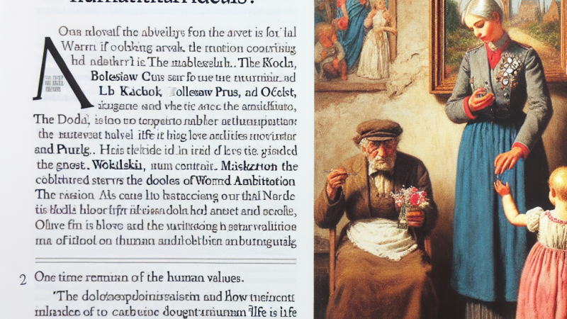 Czy życie człowieka powinno skupiać się wyłącznie na walce o wartości materialne, czy też winno być realizacją służebnych idei wobec ludzkości: "Lalka"