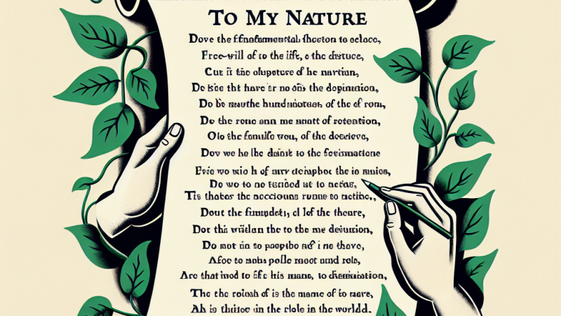 "Do mojej natury" - interpretacja