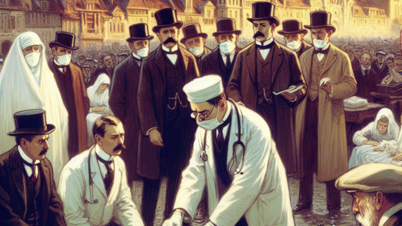 Dżuma Albert Camus: Początek epidemii i działania doktora Rieux, innych lekarzy i prefektury miasta