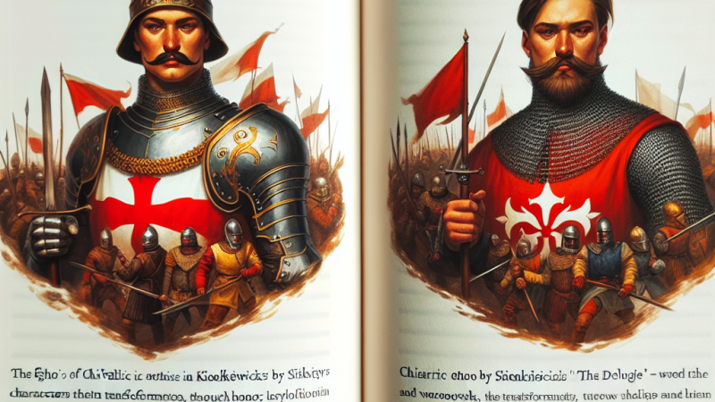 Etos rycerski jako punkt odniesienia w kreacji bohaterów literackich na podstawie "Potopu" Sienkiewicza.