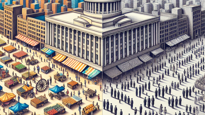 Gospodarka wolnorynkowa, a gospodarka sterowana.