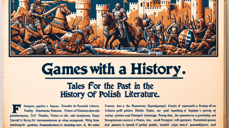 Gry z historia. Opowieści o przeszłości w dziejach literatury polskiej.