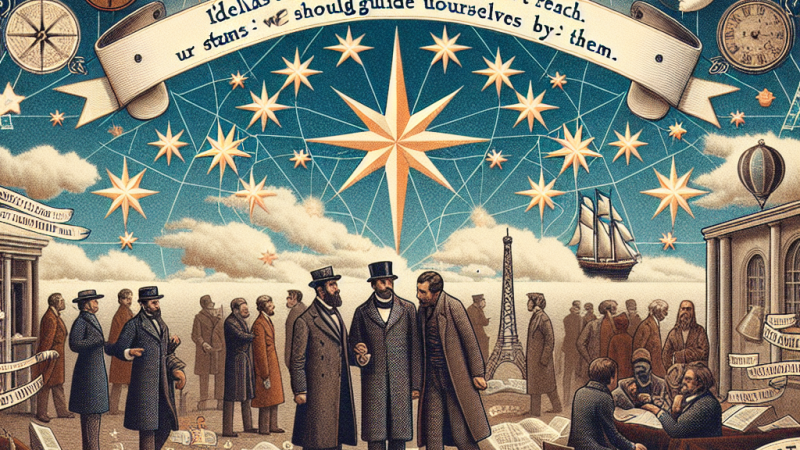 "Ideały są jak gwiazdy. Nawet, jeśli nie możemy ich osiągnąć, należy się nimi kierować." - Bernard Shaw
