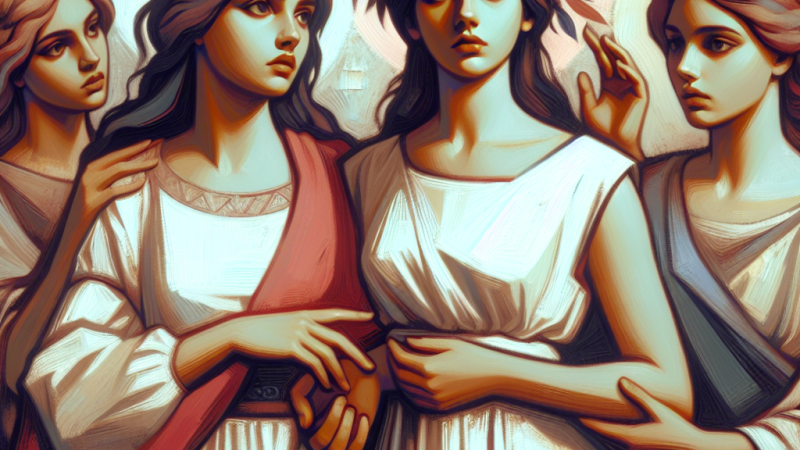 Interpretacja obrazu Armstronga: "Antygona i Ismena"