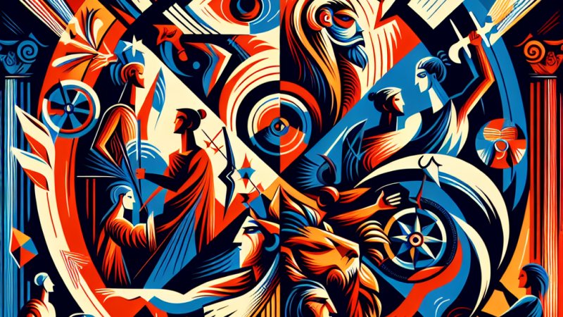 Interpretacja plakatu teatralnego "Antygona" Wiesława Grzegorczyka