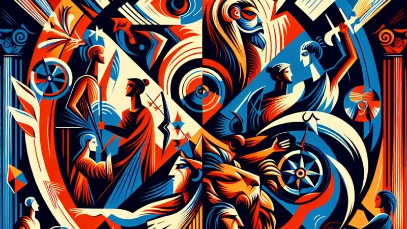 Interpretacja plakatu teatralnego "Antygona" Wiesława Grzegorczyka