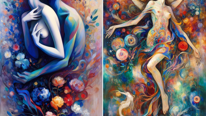 Interpretacja porównawcza "Lubię kiedy kobieta" Kazimierza Przerwy-Tetmajera i "Szał uniesień" Władysława Podkowińskiego