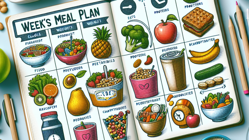 Jadłospis z wyliczeniem kalorii, wagi i ilości białka tłuszczów i węglowodanów na cały tydzień