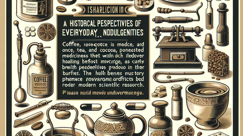Kawy, herbaty? Używki codzienne z perspektywy historii farmacji