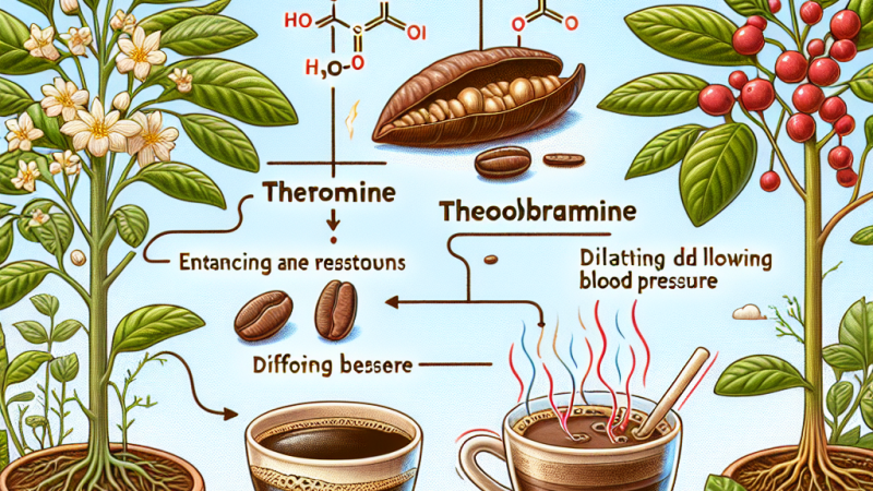 Kofeina i teobromina: mechanizm działania, występowanie, zastosowanie.