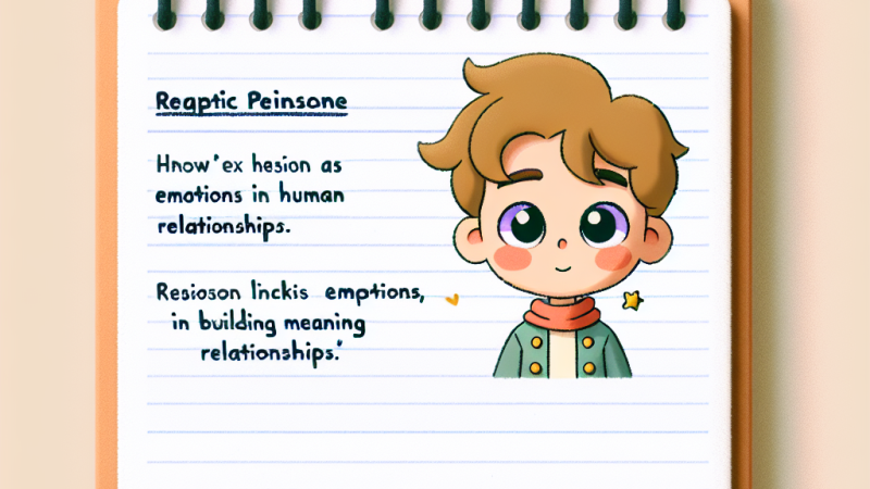 Lektura 'Mały Książę' jako przykład kierowania się rozumem w relacjach międzyludzkich