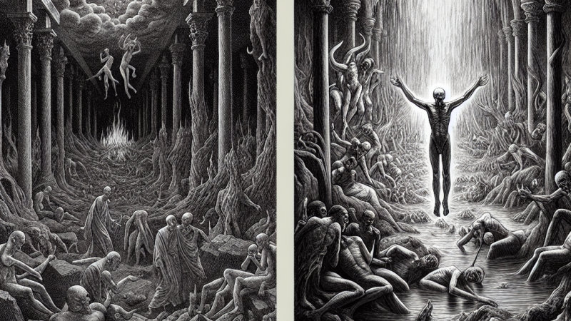 Literacki obraz piekła w "Boskiej Komedii" Dante Alighieri. Analiza i porównanie z innym utworem.