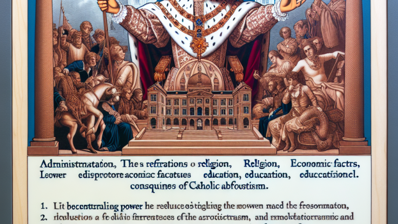 Ludwik XIV: Reformy administracji, religii, gospodarcze, oświaty i prawa. Polityka zagraniczna oraz jej negatywne skutki.