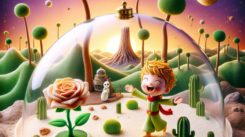 Mały Książę wraca na swoją planetę: Powitanie z różą