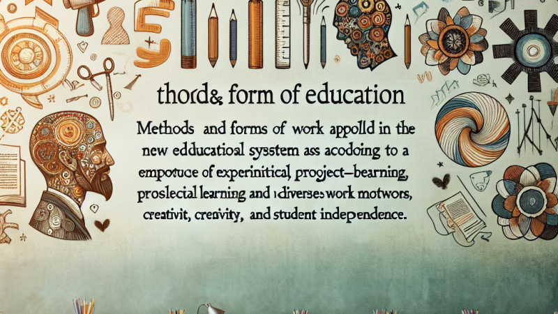 Metody i formy pracy stosowane w systemie nowego wychowania według Johna Deweya.