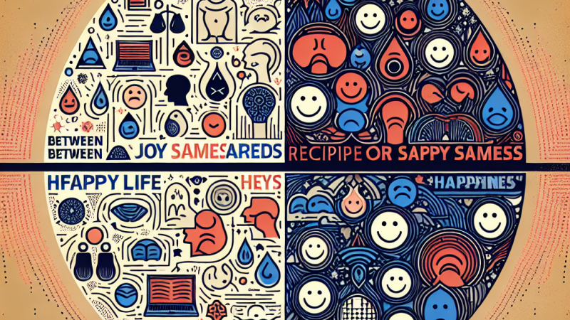 Między radością, a smutkiem: Recepta na szczęśliwe życie.