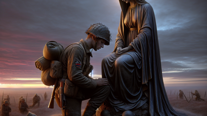 Młody żołnierz u stóp Maryi - interpretacja "Modlitwy do Bogarodzicy"